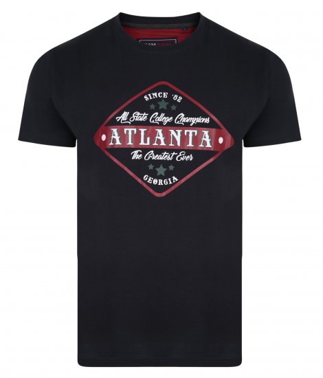 Kam Jeans 5333 Atlanta Tee Navy - Majice Kratkih Rukava - Muške Majice Kratkih Rukava Veliki Brojevi 