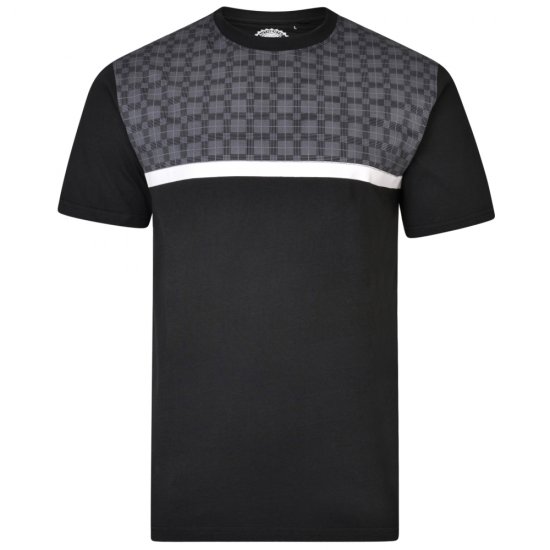 Kam Jeans 5347 Twin pack T-shirt Black/Denim - Majice Kratkih Rukava - Muške Majice Kratkih Rukava Veliki Brojevi 