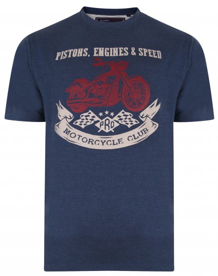 Kam Jeans 5351 Piston Motors Club T-shirt Insignia - Majice Kratkih Rukava - Muške Majice Kratkih Rukava Veliki Brojevi 