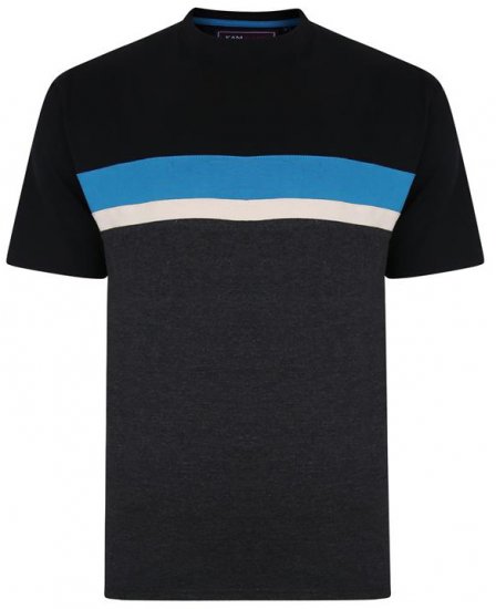 Kam Jeans 5356 Cut&Saw T-shirt Black - Majice Kratkih Rukava - Muške Majice Kratkih Rukava Veliki Brojevi 
