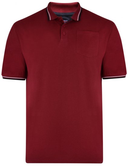 Kam Jeans 5400 Polo Burgundy - Polo majice - Muške Polo Majice Veliki Brojevi