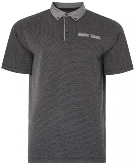 Kam Jeans 5402 T-shirt Charcoal - Polo majice - Muške Polo Majice Veliki Brojevi