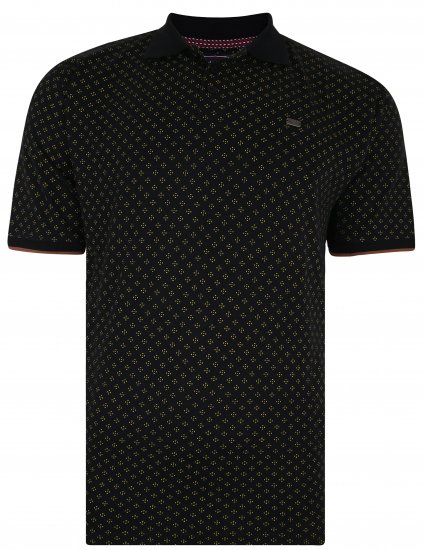 Kam Jeans 5440 Dobby Print Polo - Polo majice - Muške Polo Majice Veliki Brojevi