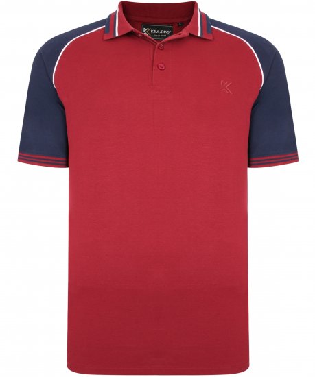 Kam Jeans 5445 Pique Polo Burgundy - Polo majice - Muške Polo Majice Veliki Brojevi