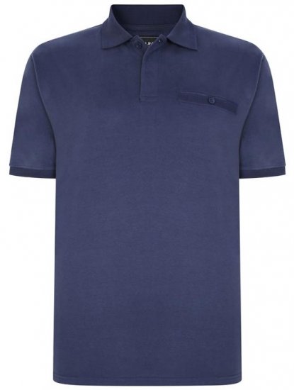 Kam Jeans 5450 Peach Finish Polo Navy - Polo majice - Muške Polo Majice Veliki Brojevi