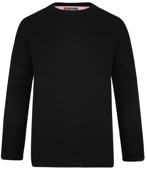 Kam Jeans Knitted Sweater Black - Puloveri & dukserice - Muške Puloveri & dukserice veliki brojevi
