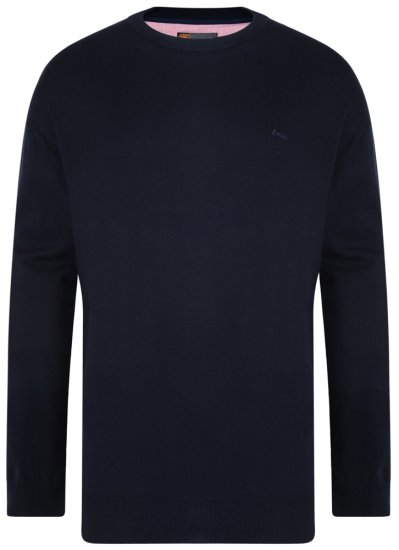 Kam Jeans Knitted Sweater Navy - Puloveri & dukserice - Muške Puloveri & dukserice veliki brojevi