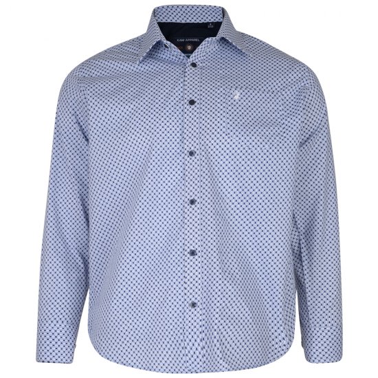 Kam Jeans 6154 Long Sleeve Dobby Print Shirt - Košulje - Muške Košulje Veliki Brojevi
