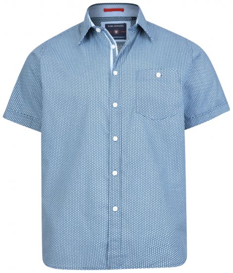 Kam Jeans 6167 Short Sleeve Shirt Teal - Košulje - Muške Košulje Veliki Brojevi
