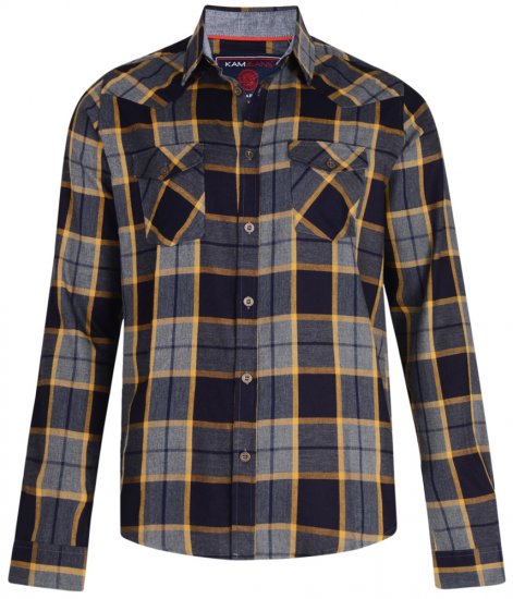Kam Jeans 6172 Long Sleeve Shirt Grey - Košulje - Muške Košulje Veliki Brojevi
