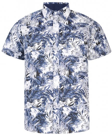 Kam Jeans 6179 Short Sleeve Shirt Navy - Košulje - Muške Košulje Veliki Brojevi