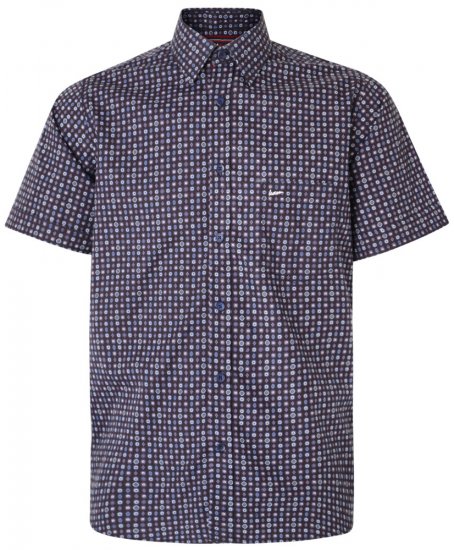 Kam Jeans 6188 Short Sleeve Shirt Navy - Košulje - Muške Košulje Veliki Brojevi