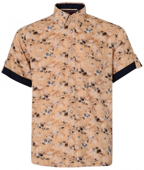 Kam Jeans 6190 Short Sleeve Shirt Sand - Košulje - Muške Košulje Veliki Brojevi