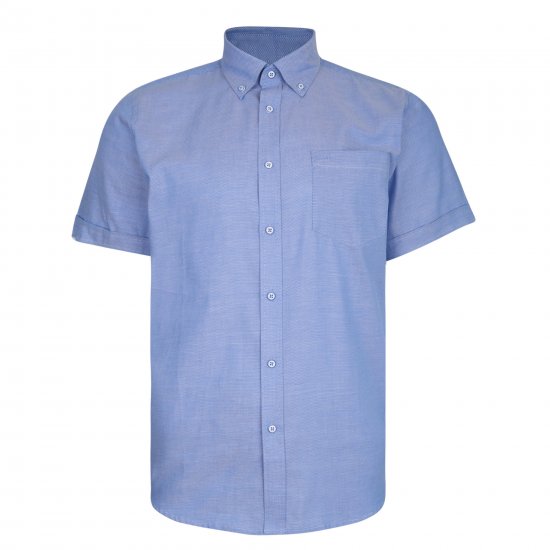 Kam Jeans 6205 Fresh Summer Shirt Blue - Košulje - Muške Košulje Veliki Brojevi