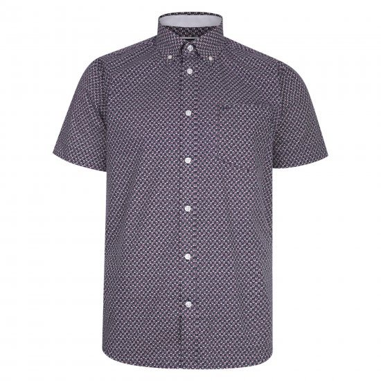 Kam Jeans 6206 Paisley Print Shirt Navy - Košulje - Muške Košulje Veliki Brojevi