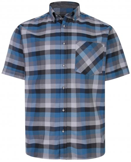 Kam Jeans 6222 Short sleeve Shirt Turquoise - Košulje - Muške Košulje Veliki Brojevi