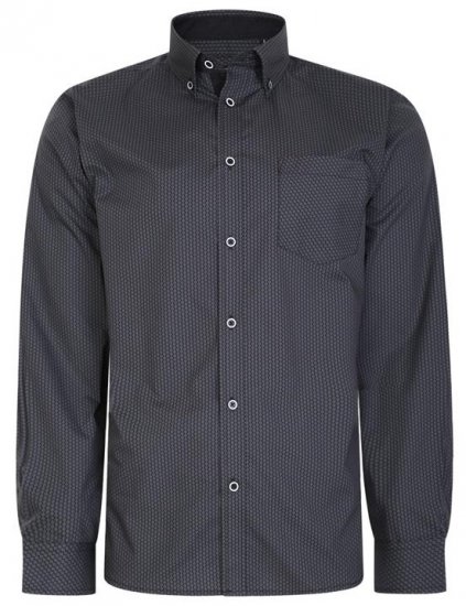 Kam Jeans 6226 LS Casual Shirt Charcoal - Košulje - Muške Košulje Veliki Brojevi