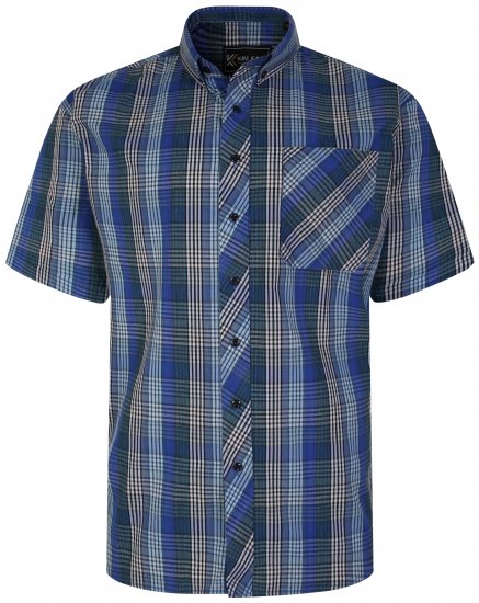 Kam Jeans 6250 Short sleeve Shirt Blue - Košulje - Muške Košulje Veliki Brojevi