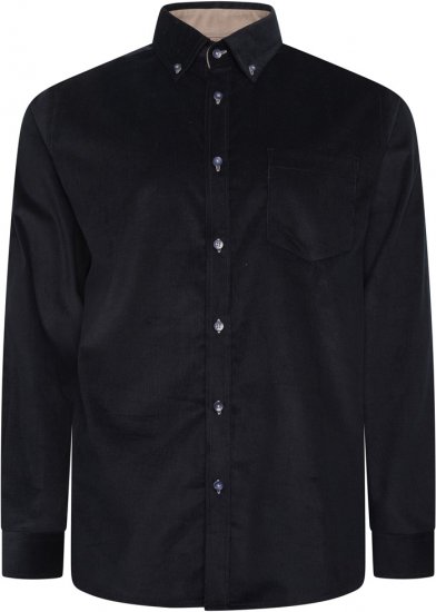 Kam Jeans 6304 Long Sleeve Fine Cotton Cordurouy Shirt Navy - Košulje - Muške Košulje Veliki Brojevi