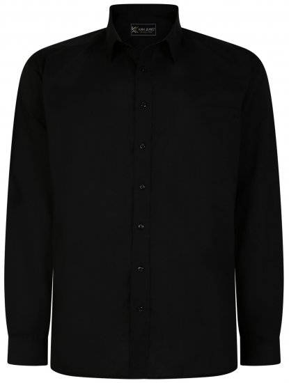 Kam Jeans 661 Classic Long Sleeve Office Shirt Black - Košulje - Muške Košulje Veliki Brojevi
