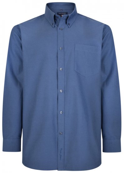 Kam Oxford shirt Long Sleeve Navy - Košulje - Muške Košulje Veliki Brojevi