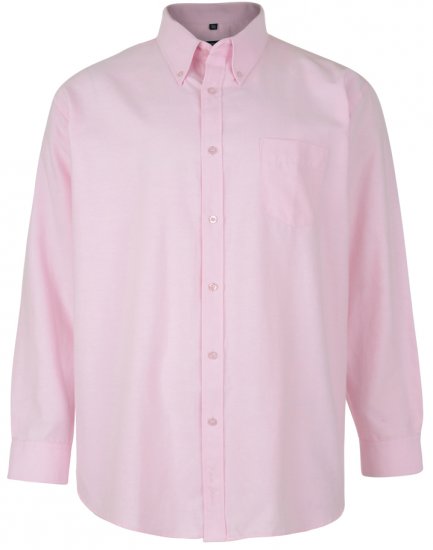 Kam Oxford shirt Long Sleeve Pink - Košulje - Muške Košulje Veliki Brojevi