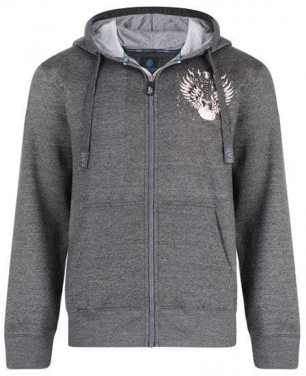 Kam Jeans 7003 Hoodie Charcoal - Puloveri & dukserice - Muške Puloveri & dukserice veliki brojevi