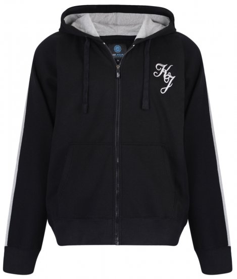 Kam Jeans 7005 Hoodie Black - Puloveri & dukserice - Muške Puloveri & dukserice veliki brojevi