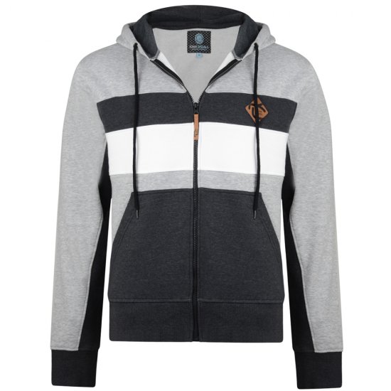 Kam Jeans 701 Cut and Sew Hoodie Grey - Puloveri & dukserice - Muške Puloveri & dukserice veliki brojevi