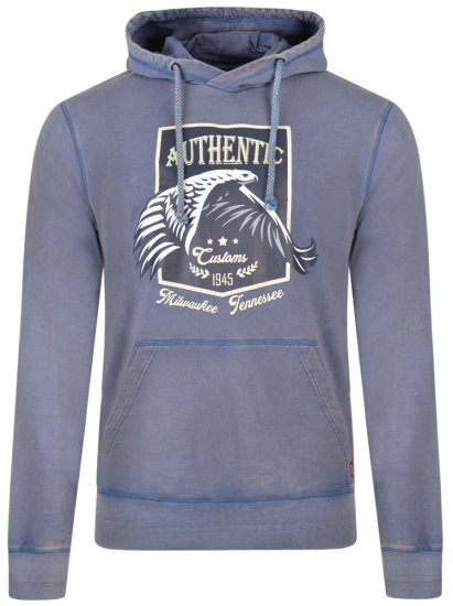 Kam Jeans 7010 Hoodie Insignia Blue - Puloveri & dukserice - Muške Puloveri & dukserice veliki brojevi
