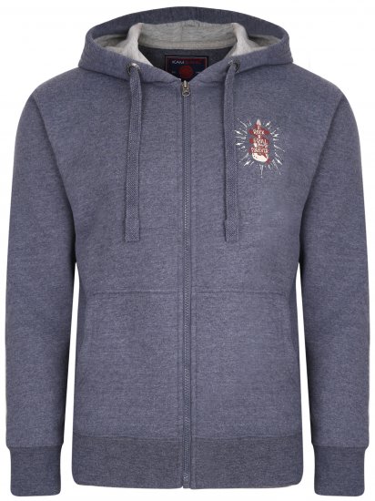 Kam Jeans 7029 Hoodie Indigo - Puloveri & dukserice - Muške Puloveri & dukserice veliki brojevi