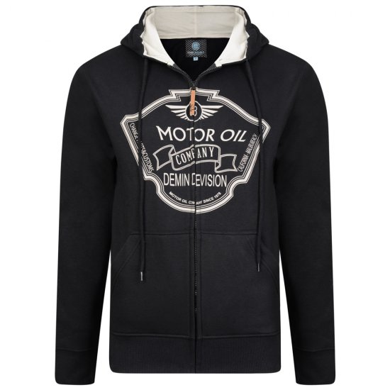 Kam Jeans 705 Motor Oil Hoodie Black - Puloveri & dukserice - Muške Puloveri & dukserice veliki brojevi