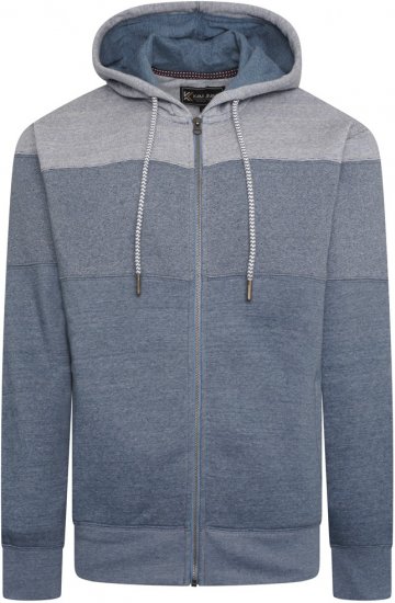 Kam Jeans 7071 Marl Stripe Hoody Denim - Puloveri & dukserice - Muške Puloveri & dukserice veliki brojevi
