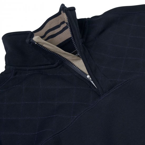 Kam Jeans 7092 Dukserica s kratkim patentnim zatvaračem Tamnoplava - Puloveri & dukserice - Muške Puloveri & dukserice veliki brojevi