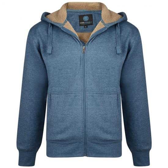 Kam Jeans 709 Sherpa Lined Hoodie Denim - Puloveri & dukserice - Muške Puloveri & dukserice veliki brojevi