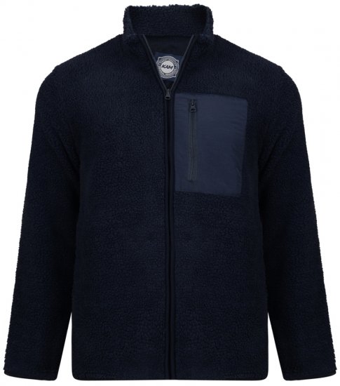 Kam Jeans 712 Teddy Fleece Navy - Puloveri & dukserice - Muške Puloveri & dukserice veliki brojevi