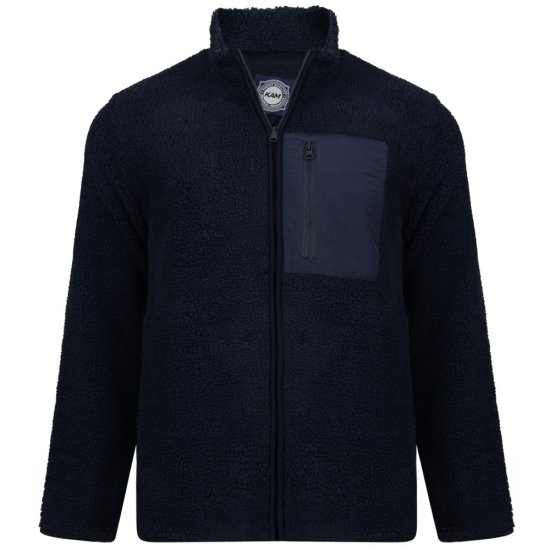 Kam Jeans 712 Teddy Fleece Navy - Puloveri & dukserice - Muške Puloveri & dukserice veliki brojevi