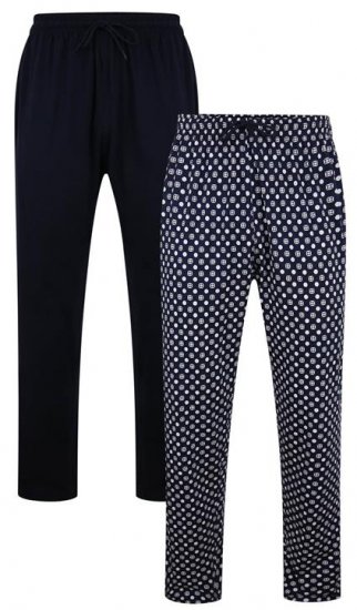 Kam Jeans 877 Lounge Pants Navy Twin Pack - Donje rublje & Kupaće hlače - muške donje rublje veliki brojevi