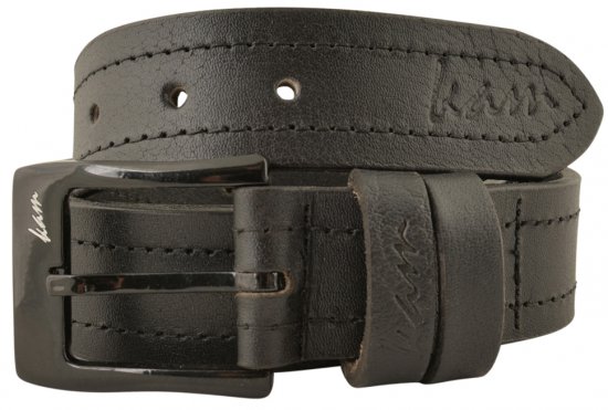 Kam Jeans 920 Leather Belt Black, 4cm - Remenje - Muški remeni velikih veličina