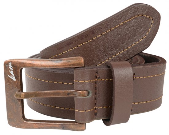 Kam Jeans 920 Leather Belt Brown, 4cm - Remenje - Muški remeni velikih veličina