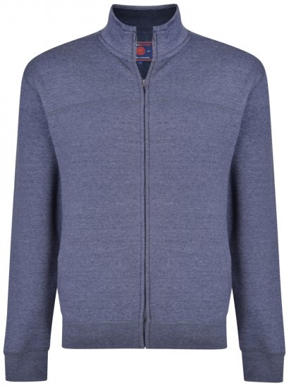 Kam Jeans 7018 Full zip Sweatshirt Insignia Blue - Puloveri & dukserice - Muške Puloveri & dukserice veliki brojevi