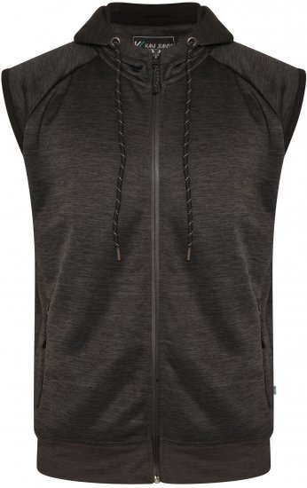 Kam Jeans AP007 Active Performance Sleeveless Hoody Charcoal - Puloveri & dukserice - Muške Puloveri & dukserice veliki brojevi