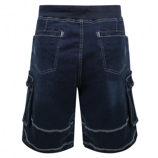 Kam Jeans Dito Denim Shorts Mid Used Blue - Kratke hlače - Muške Kratke Hlače Veliki Brojevi 