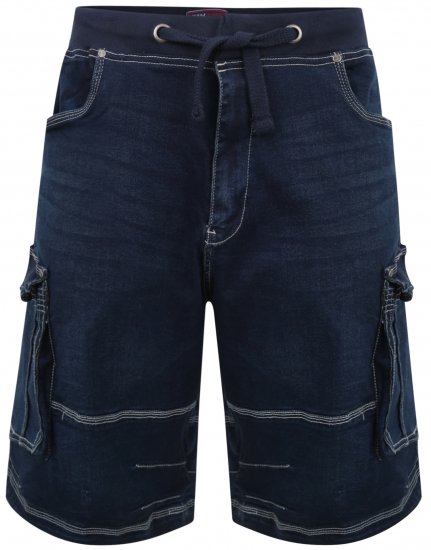 Kam Jeans Dito Denim Shorts Mid Used Blue - Kratke hlače - Muške Kratke Hlače Veliki Brojevi 