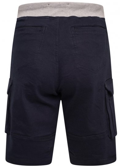 Kam Jeans Elvio Rib Waist Stretch Shorts Navy - Kratke hlače - Muške Kratke Hlače Veliki Brojevi 
