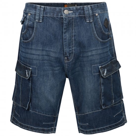 Kam Jeans Francis Dark Used - Kratke hlače - Muške Kratke Hlače Veliki Brojevi 