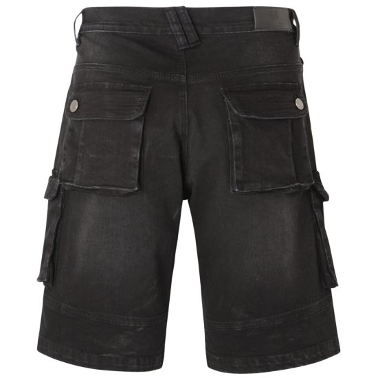 Kam Jeans Ivan Cargo Shorts Black - Kratke hlače - Muške Kratke Hlače Veliki Brojevi 