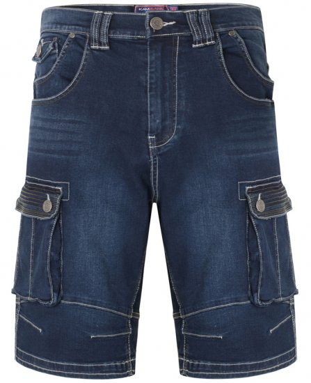 Kam Jeans Ivan Cargo Shorts Dark Used - Kratke hlače - Muške Kratke Hlače Veliki Brojevi 