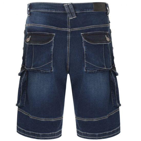 Kam Jeans Ivan Cargo Shorts Dark Used - Kratke hlače - Muške Kratke Hlače Veliki Brojevi 