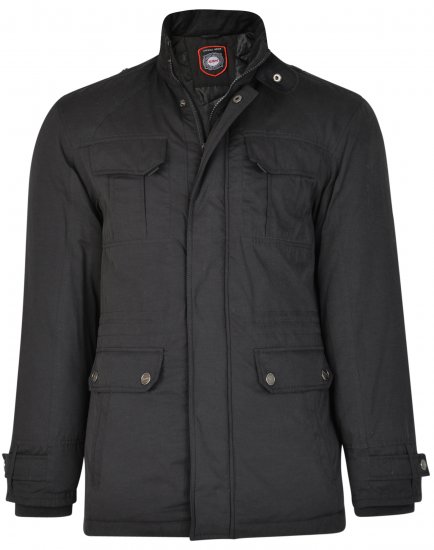 Kam Jeans KV110 Soft Touch Coat Black - Jakne - Muške Jakne Veliki Brojevi